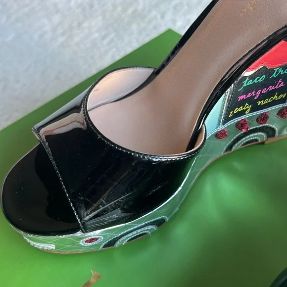 Kate Spade wedge sandals sz 6 - Picture 7 of 12